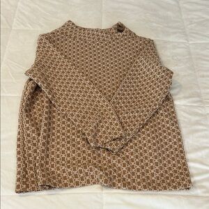 Ann Taylor Tan Relaxed 3/4 Long Sleeve shirt